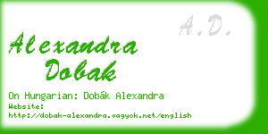 alexandra dobak business card